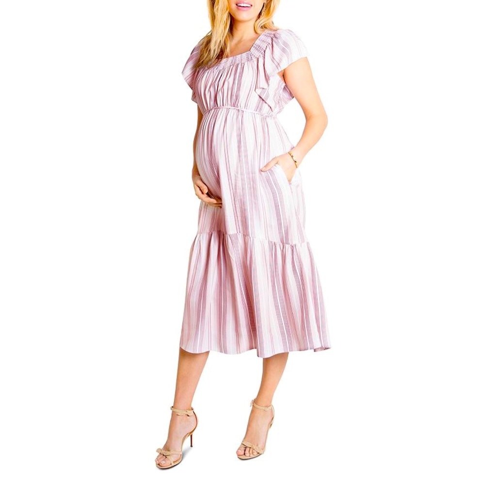 Ingrid & Isabel Maternity Flutter Sleeve Dress